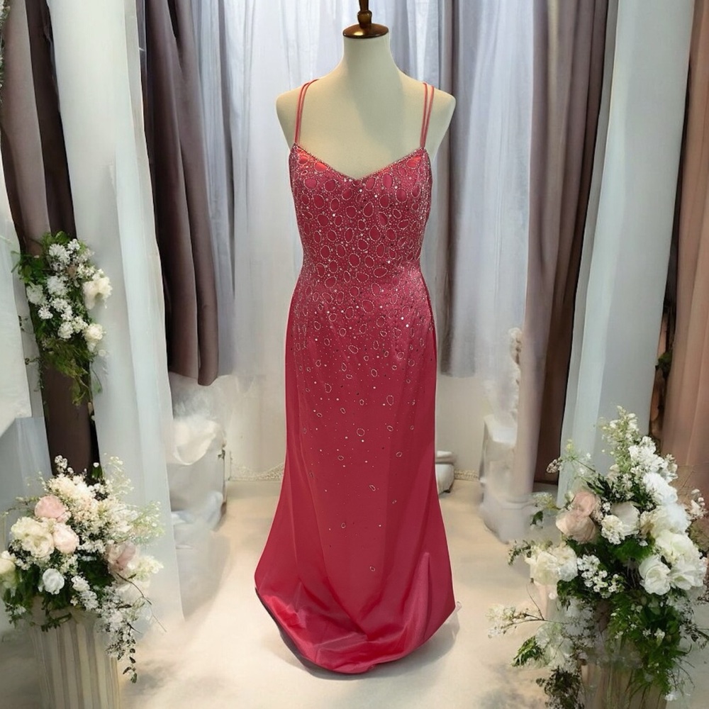 Precious Formals Pink Embellished Gown * Prom * Pageant * Formal‎ * Size 12 NWOT